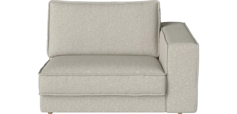 Noora Hoekmodule m. armleuning - rechts 125 x 107 cm Noora by BOLIA in Nantes – Soepel weefsel, Sand, Geolied eiken, Massief – product photo