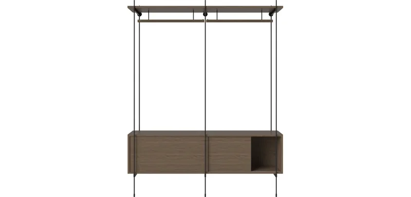 ROD Gangcombinatie - dubbel ROD van BOLIA in Donker geolied eiken, fineer, Zwartgelakt staal – productfoto