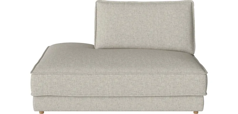 Noora Module m. open einde 140 x 107 cm - links Noora by BOLIA in Nantes – Soepel weefsel, Sand, Geolied eiken, Massief – product photo