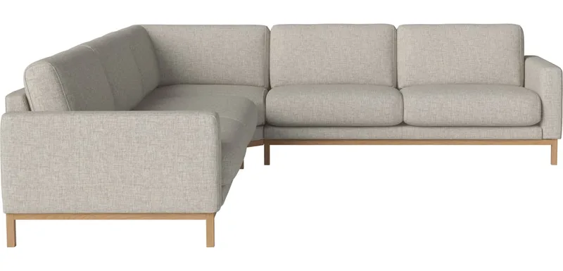 North 6-zitshoekbank (3 hoek 2,5) North by BOLIA in Nantes – Soepel weefsel, Sand, Geolied eiken, Massief – product photo