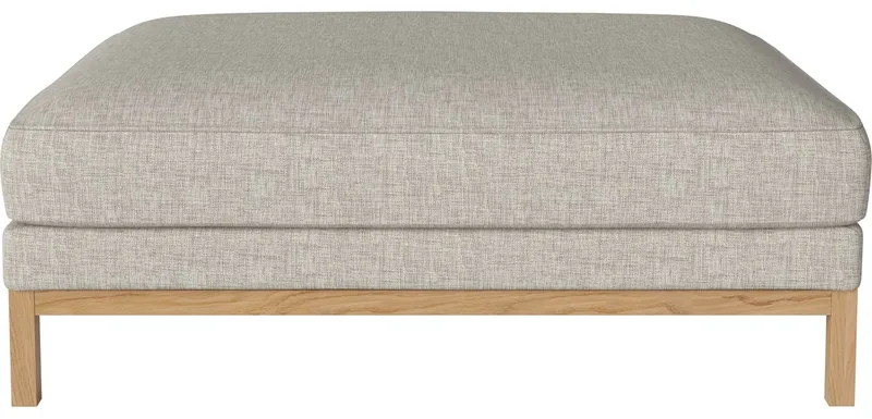 North poef 94 x 108 cm North by BOLIA in Nantes – Soepel weefsel, Sand, Geolied eiken, Massief – product photo