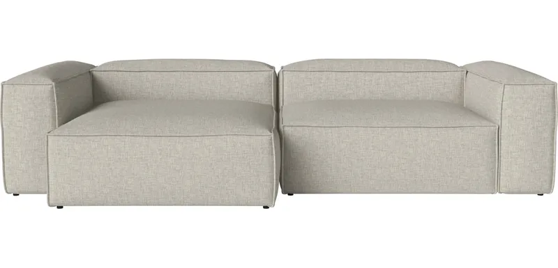 Cosima 2 Modules diepte 120 cm m. grote chaise longue - links - en grote hoek - rechts Cosima van BOLIA in Nantes – Soepel weefsel, Sand – productfoto