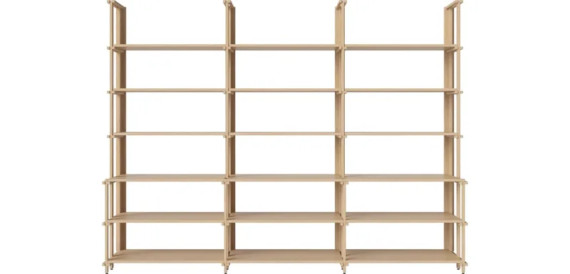 Friedman Boekenrek - combinatie 06 Friedman by BOLIA in Witgepigmenteerd geolied eiken, Massief – product photo