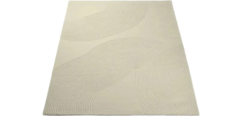 Zen Vloerkleed Shaped - vierkant Zen by BOLIA in Creme, 250 × 250 cm – product photo