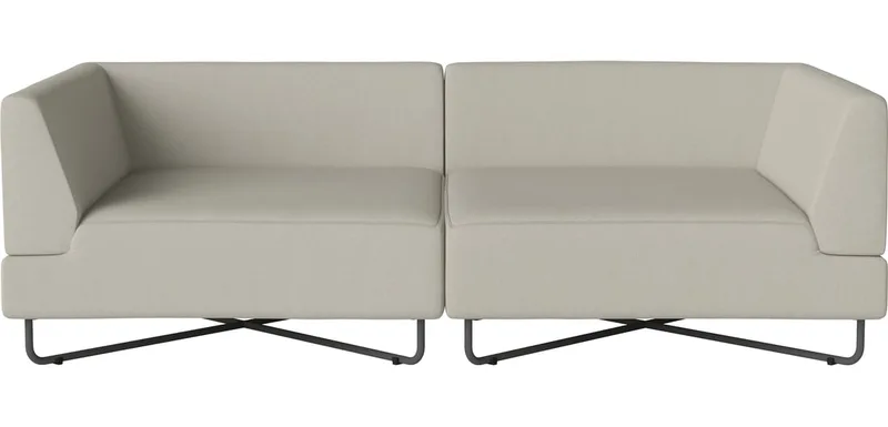 Orlando O2 tuinbank 2 modules Orlando Outdoor O2 by BOLIA in Brezza – Stof voor buitenshuis, Sand – product photo