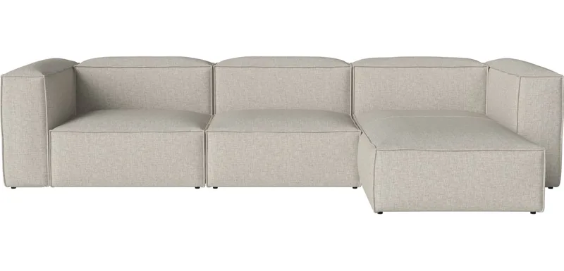 Cosima Nest slaapbank met chaise longue - rechts Cosima van BOLIA in Nantes – Soepel weefsel, Sand – productfoto