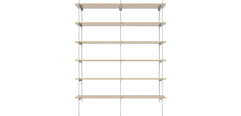 ROD combinatie 19 - hout ROD van BOLIA in Witgepigmenteerd geolied eiken, fineer, Grijsgelakt staal – productfoto