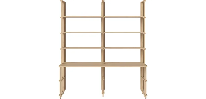 Friedman Boekenrek - combinatie - kantoor Friedman by BOLIA in Witgepigmenteerd geolied eiken, Massief – product photo