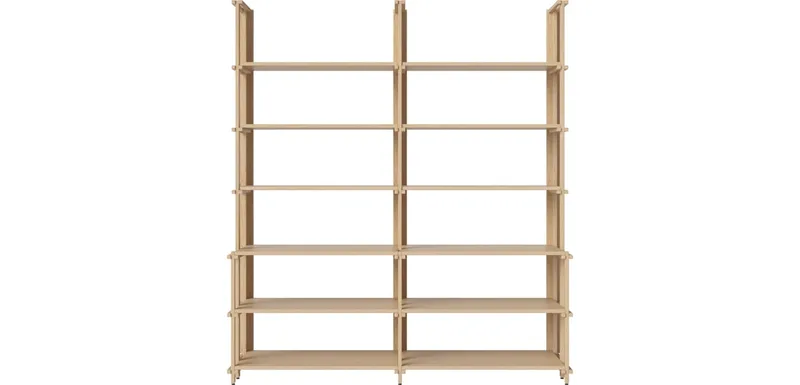 Friedman Boekenrek - combinatie 05 Friedman by BOLIA in Witgepigmenteerd geolied eiken, Massief – product photo