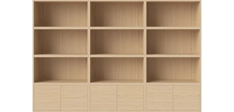 Case Plankcombinatie 17 Case von BOLIA in Witgepigmenteerd geolied eiken, fineer – Ambientefoto