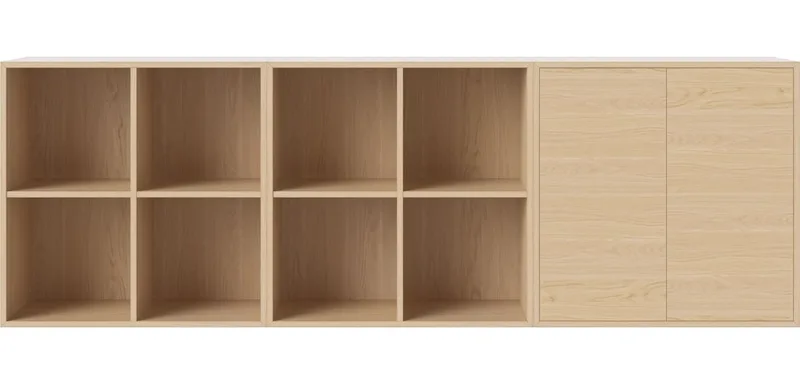 Case Plankencombinatie 14 Case by BOLIA in Witgepigmenteerd geolied eiken, fineer – interior photo