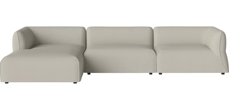 Arke tuinbank 3 modules met chaise longue 345 x 170 cm - links Arke Outdoor de BOLIA en Brezza – Stof voor buitenshuis, Sand – photo du produit