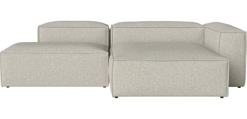 Cosima 2 Modules diepte 100 cm m. grote chaise longue – rechts – en open-end – links Cosima by BOLIA in Nantes – Soepel weefsel, Sand – product photo