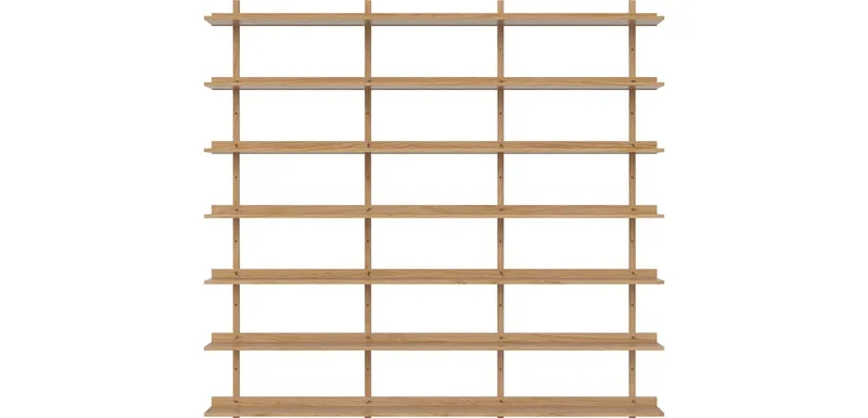 Kari Plankensysteem voor aan de muur - 210 x 224 Kari van BOLIA in Geolied eiken, fineer – productfoto
