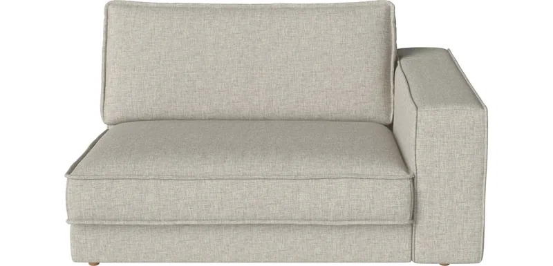 Noora Hoekmodule m. armleuning - rechts 145 x 127 cm Noora by BOLIA in Nantes – Soepel weefsel, Sand, Geolied eiken, Massief – product photo