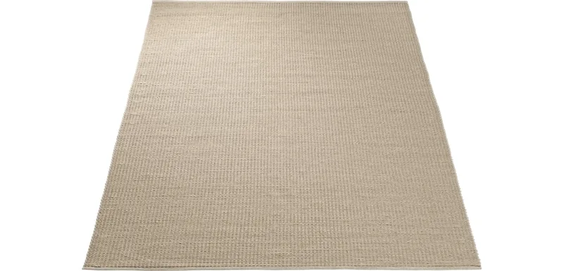 Repete Vloerkleed – vierkant Repete by BOLIA in Beige, 250 × 250 cm – interior photo