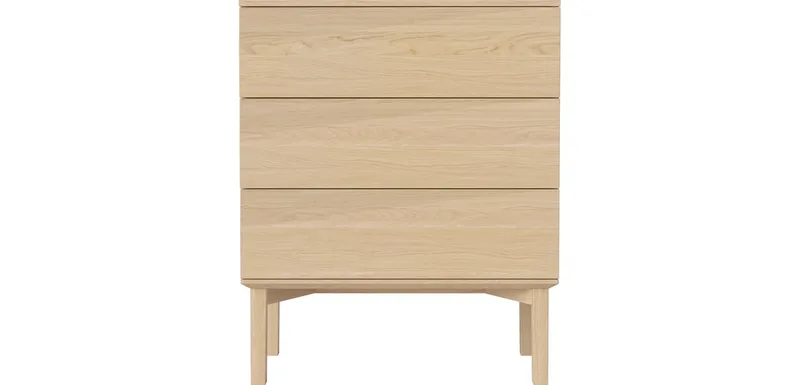 Silent Dressoir met 3 laden Silent by BOLIA in Witgepigmenteerd geolied eiken, fineer – product photo