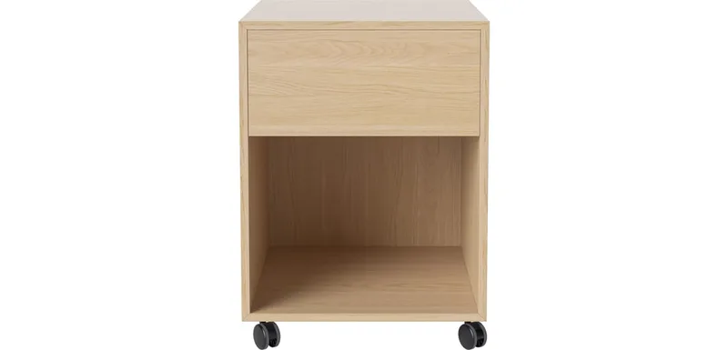 Case Kantoormodule met Lade Case by BOLIA in Witgepigmenteerd geolied eiken, fineer – product photo