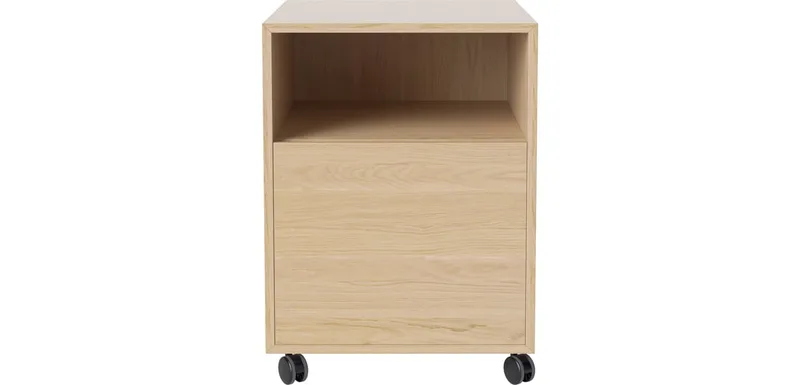 Case Kantoormodule met Deurtje Case by BOLIA in Witgepigmenteerd geolied eiken, fineer – product photo