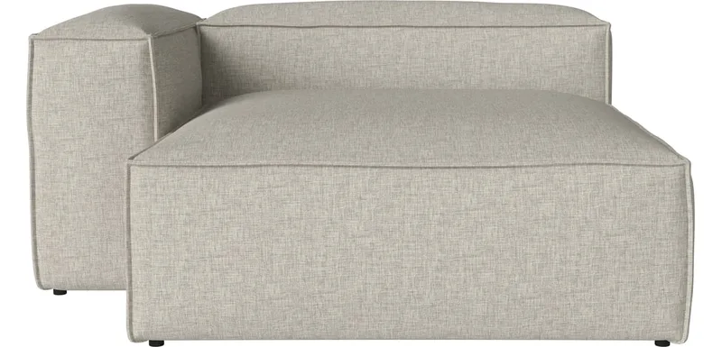 Cosima Grote Chaise Longue diepte 100 cm - links Cosima von BOLIA in Nantes – Soepel weefsel, Sand – Produktfoto