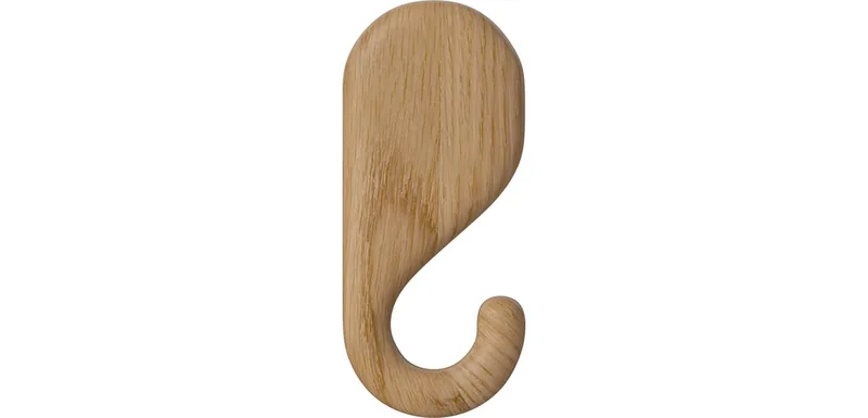 Nob Wandhaak 11,5 cm Nob by BOLIA in Geolied eiken, Massief – product photo