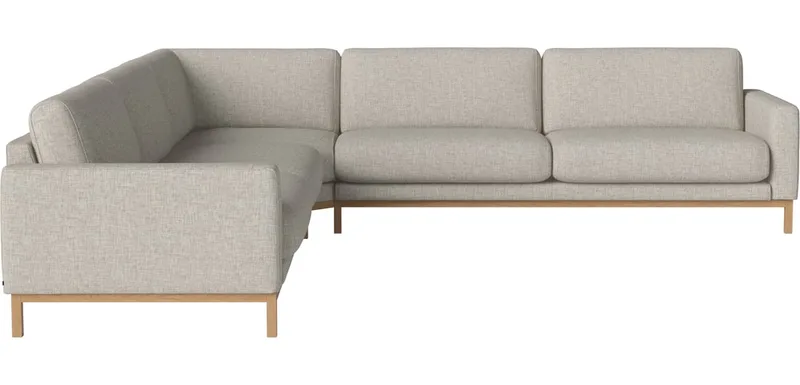 North 7-zitshoekbank (3 hoek 3) North by BOLIA in Nantes – Soepel weefsel, Sand, Geolied eiken, Massief – product photo