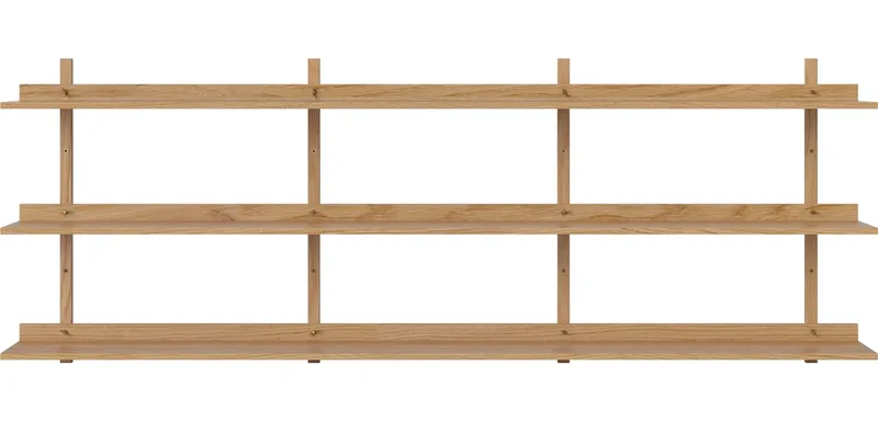 Kari Plankensysteem voor aan de muur - 82 x 224 Kari von BOLIA in Geolied eiken, fineer – Produktfoto