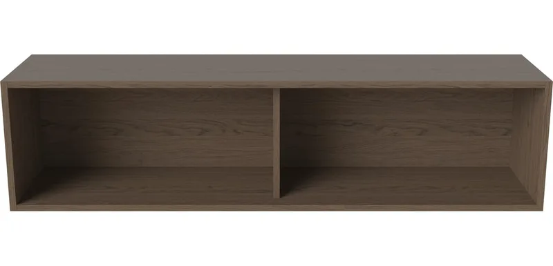 ROD Boekenkastmodule – Medium ROD by BOLIA in Donker geolied eiken, fineer, Zwartgelakt staal – product photo