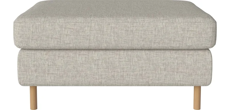 Scandinavia Poef 85 x 70 cm Scandinavia van BOLIA in Nantes – Soepel weefsel, Sand, Koudschuim, 13 cm geolied eiken – sfeerfoto