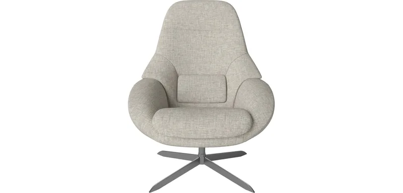 Saga Fauteuil Grand Saga by BOLIA in Nantes – Soepel weefsel, Sand, Satingelakt staal – product photo