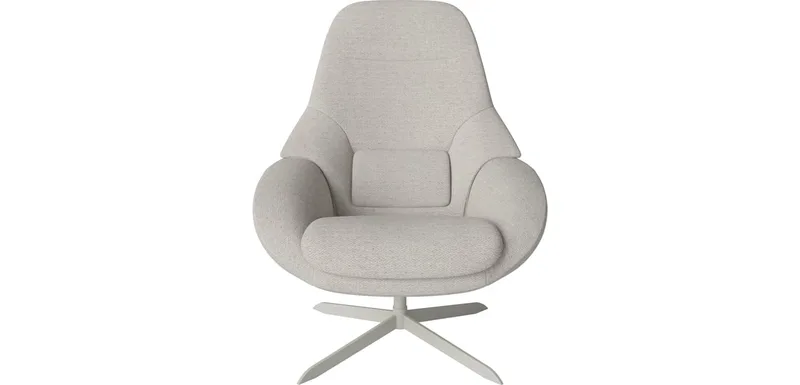 Saga Fauteuil – Bijzondere Editie Saga by BOLIA in Memory – Bouclé en textuur, Grey white, Grijsgelakt staal – product photo