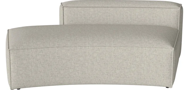 Cosima Curved module groot m. open einde 120 cm - links Cosima van BOLIA in Nantes – Soepel weefsel, Sand – productfoto