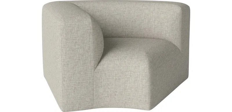 Angle Curved grote hoekmodule 45 - links Angle van BOLIA in Nantes – Soepel weefsel, Sand – productfoto