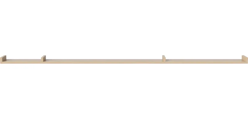 Display Plank 234,2 cm Display van BOLIA in Witgepigmenteerd geolied eiken, fineer, Asymmetrisch links – productfoto