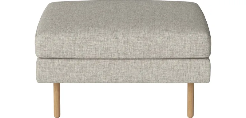 Scandinavia Remix Poef 78 x 74 cm Scandinavia Remix by BOLIA in Nantes – Soepel weefsel, Sand, 17 cm geolied eiken – product photo