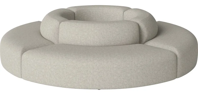 Angle Curved 4 modules - round Angle by BOLIA in Nantes – Soepel weefsel, Sand – product photo