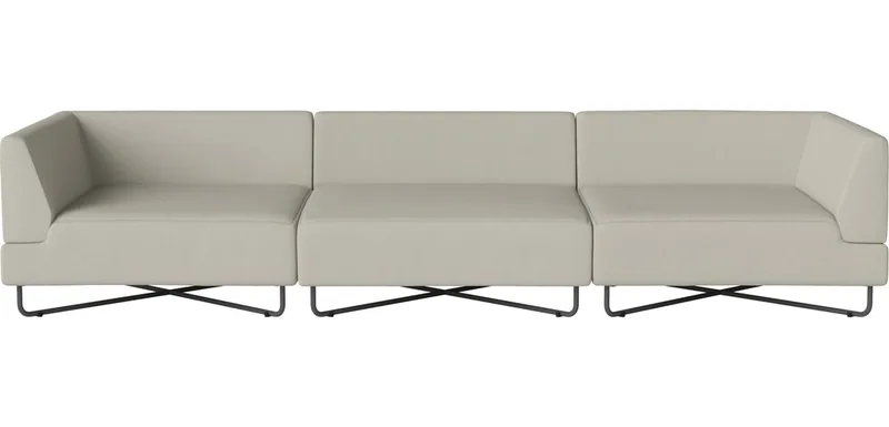 Orlando O2 tuinbank 3 modules Orlando Outdoor O2 by BOLIA in Brezza – Stof voor buitenshuis, Sand – product photo