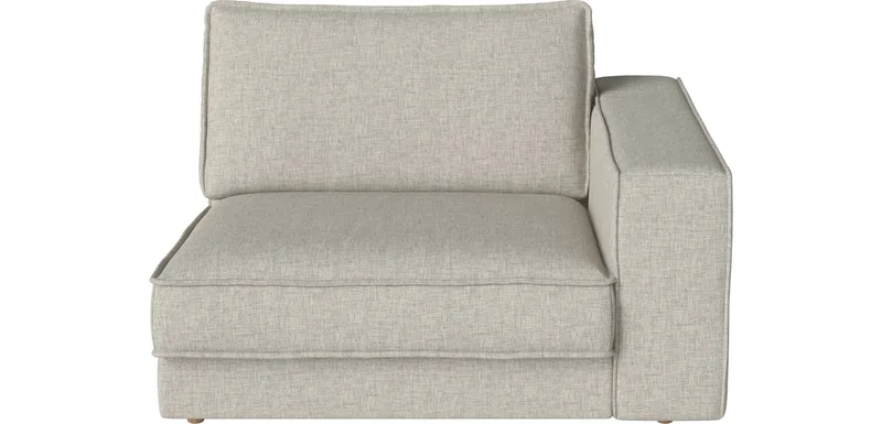 Noora Hoekmodule m. armleuning - rechts 125x127 cm Noora by BOLIA in Nantes – Soepel weefsel, Sand, Geolied eiken, Massief – product photo