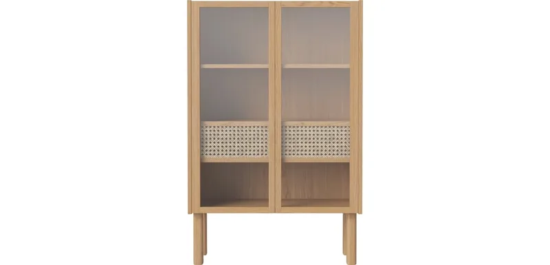 Cana highboard - Laag Cana van BOLIA in Geolied eiken, fineer – productfoto