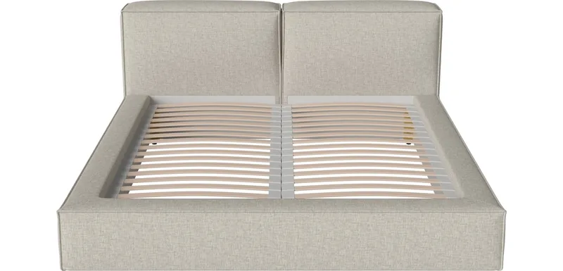 Cosima Bed Cosima von BOLIA in 180 × 200 cm, Nantes – Soepel weefsel, Sand – Produktfoto