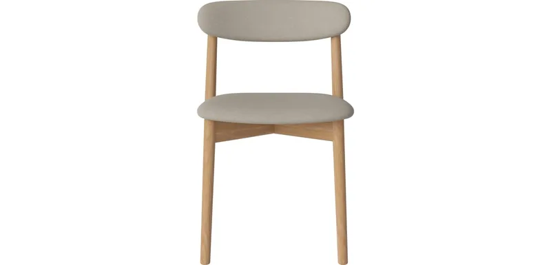Merge beklede eetkamerstoel Merge by BOLIA in Soil – Soepel weefsel, Sand, Geolied eiken – product photo
