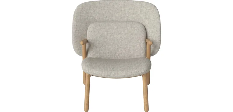 Cosh Fauteuil met Medium Achterkant Cosh by BOLIA in Nantes – Soepel weefsel, Sand, Geolied eiken, Massief – product photo