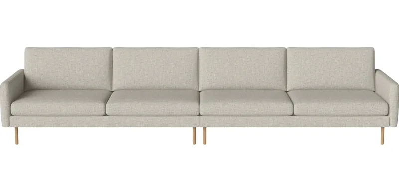 Scandinavia Remix 5-zitsbank Scandinavia Remix van BOLIA in Nantes – Soepel weefsel, Sand, 17 cm geolied eiken – productfoto