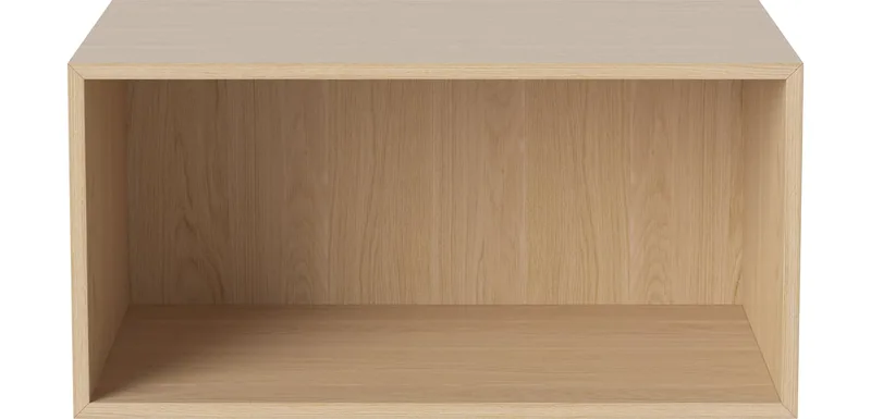 Case 1 x 2 Plankmodule - 35 cm Case von BOLIA in Witgepigmenteerd geolied eiken, fineer – Ambientefoto