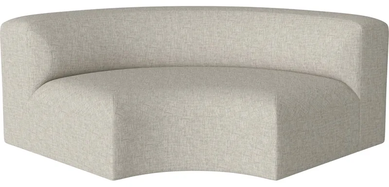 Angle Curved grote rugmodule 90 Angle by BOLIA in Nantes – Soepel weefsel, Sand – product photo