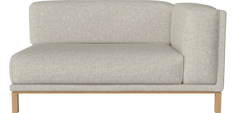 Cosy Hoekmodule - lang - rechterkant Cosy van BOLIA in Nantes – Soepel weefsel, Sand, Geolied eiken, Massief – productfoto
