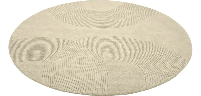 Zen vloerkleed Shaped - round Zen de BOLIA en Creme, Ø200 cm – photo du produit