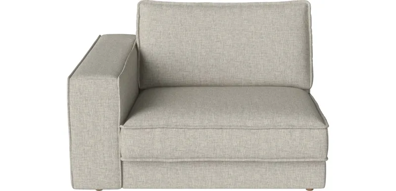 Noora Hoekmodule m. armleuning - links 125 x 127 cm Noora by BOLIA in Nantes – Soepel weefsel, Sand, Geolied eiken, Massief – product photo