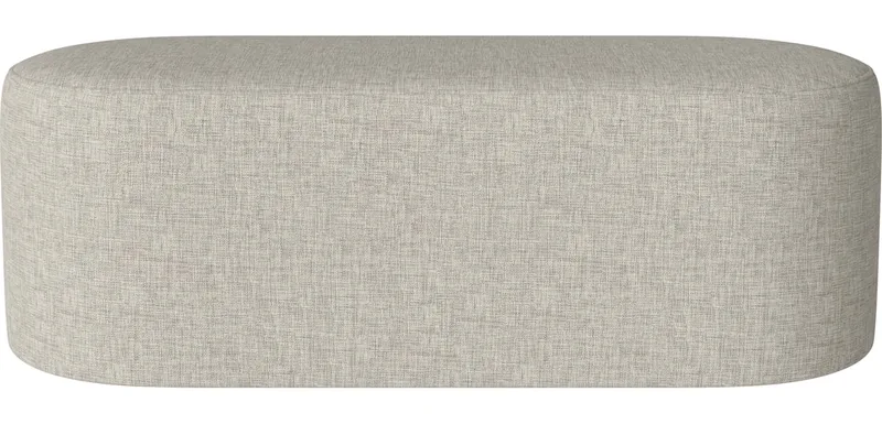 Zyl Poef 50 x 120 cm Zyl van BOLIA in Nantes – Soepel weefsel, Sand – productfoto