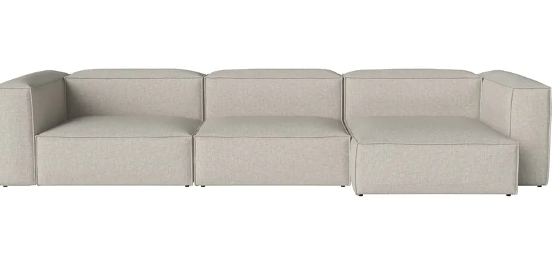 Cosima Nest 3 modules met grote chaise longue - rechts Cosima by BOLIA in Nantes – Soepel weefsel, Sand – product photo